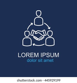 Line icon- meeting