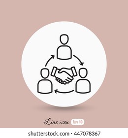 Line icon- meeting