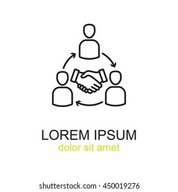 Line icon- meeting