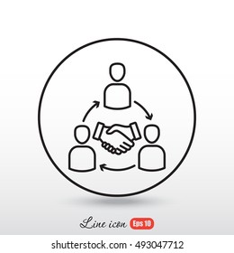 Line icon- meeting