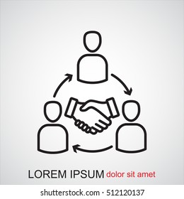Line icon- meeting