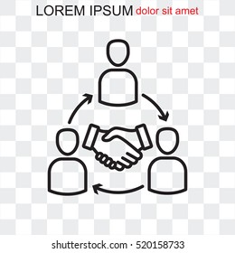 Line icon- meeting
