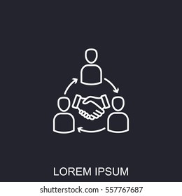 Line icon- meeting