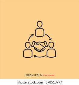Line icon- meeting
