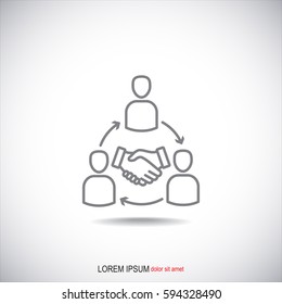Line icon- meeting