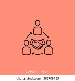 Line icon- meeting