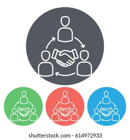 Line icon- meeting