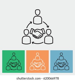 Line icon- meeting