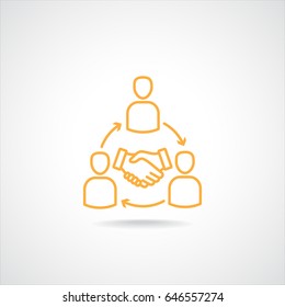 Line icon- meeting