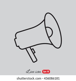 Line icon-  megaphone