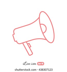 Line icon-  megaphone