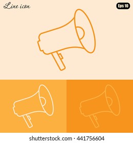Line icon-  megaphone