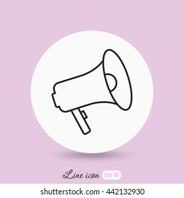 Line icon-  megaphone