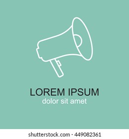 Line icon-  megaphone
