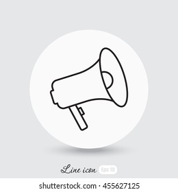 Line icon-  megaphone