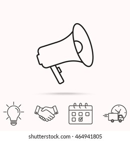 Line icon-  megaphone