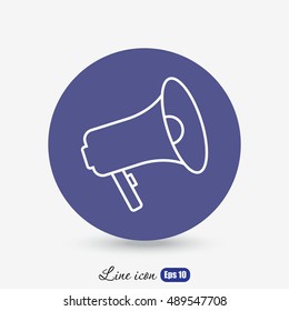Line icon-  megaphone