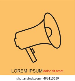 Line icon-  megaphone