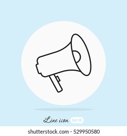 Line icon-  megaphone
