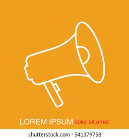 Line icon-  megaphone