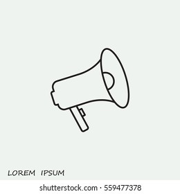 Line icon-  megaphone