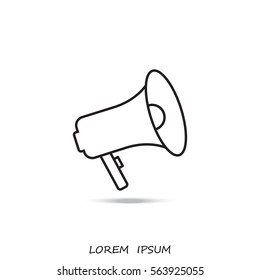 Line icon-  megaphone