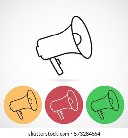 Line icon-  megaphone