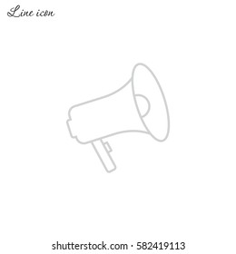 Line icon-  megaphone