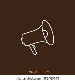 Line icon-  megaphone