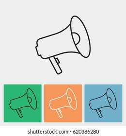 Line icon-  megaphone