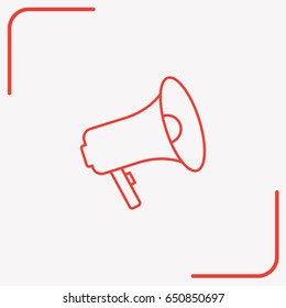 Line icon-  megaphone