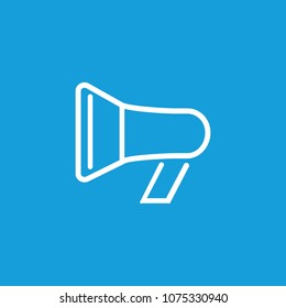 Line icon of megaphone. Volume, announcement, loudspeaker. Promotion concept. Can be used for topics like business, marketing, technology