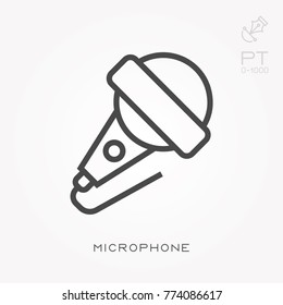 Line icon microphone