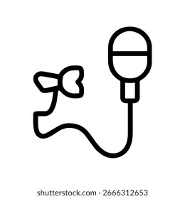 Line icon microphone lavalier vector on white background
Vector line icon on white background