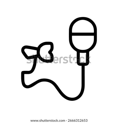 Line icon microphone lavalier vector on white background
Vector line icon on white background