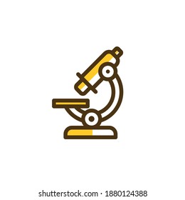 Line icon microscope, icon education can be used for mobile app, website, infographic, with eps file editable, etc