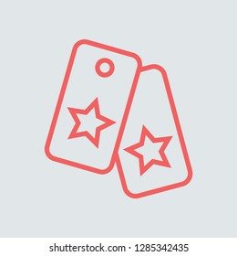 Line icon military badge