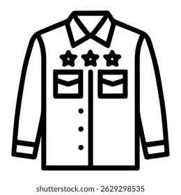 line icon military uniform on white background vector
Vector icon clothes and shoes
