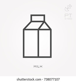 Line icon milk