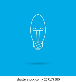 Line icon of minion candle bulb