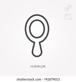 Line icon mirror