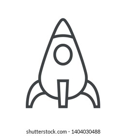 Line icon missile. Simple vector illustration with ability to change.