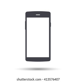 Line icon of mobile phone with isolated on white. Vector EPS10