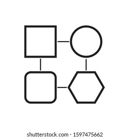 Line icon model isolated on white background. Vector illustration.