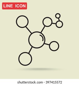 Line icon- Molecule