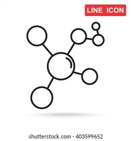 Line icon- Molecule - Shutterstock ID 403599652
