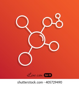Line icon- Molecule