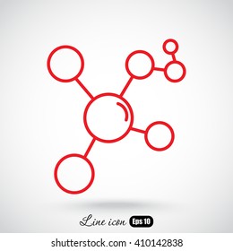 Line icon- Molecule