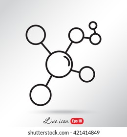 Line icon- Molecule