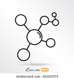 Line icon- Molecule - Shutterstock ID 425247073